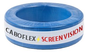 Fio 4mm Cabo Flexível Rolo Com 25 Metros Elétrico 750v Cor Azul Marca Screen Vision