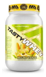 Suplemento Tasty Whey Gourmet 3w Whey Proteínas Adaptogen Science Pote 900g Sabor Milho Verde