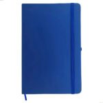 Caderneta Anotação A5 Executiva Tipo Moleskine Emborrachada Cor Azul com Pauta