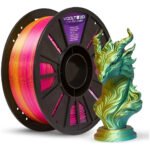 Filamento Pla Tri Color 1kg Dourado/ Rosa Choque/ Verde V-Silk Voolt3D Impressão Nacional