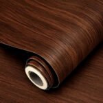 Papel De Parede Adesivo Autocolante Lavável 3d Vinílico Acetinado Envelopamento Móveis 10 Metros X 45cm Cor Madeira Tabaco