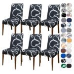 Kit 6 Capa Cadeira Jantar Tecido Importado Spandex Mais Resistente Elástico Cor Coke