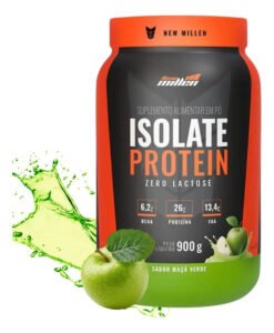Whey Isolate Protein Pote 900g Proteína Isolada New Millen Sabor Maçã Verde
