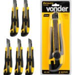 Kit 5 Estilete Profissional 18mm Emborrachado Com Trava