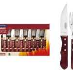 Conjunto de 12 talheres de aço Jumbo Toasted Tramontina – Churrasco – Brown