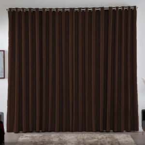 Cortina 3,00 X 2,50 Metros Blackout Blecaute Corta Luz em Tecido Grosso Para Quarto e Sala Casa Laura Enxovais Cor Marrom