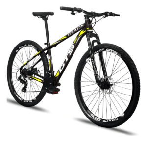Bicicleta Aro 29 Gts Pro M5 Track 21 Marchas Câmbio Indexado Cor Preto E Amarelo Tamanho Do Quadro 17