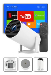 Mini Projetor Davely HY300 4K Android com Wi-Fi e Bluetooth