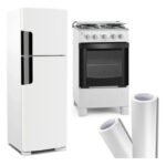 Papel Adesivo Branco Fosco Envelopar Geladeira Mesa 3mx70cm