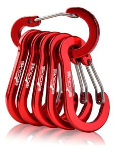 1 Chaveiro Mosquetão De Alumínio Colorido 5cm Cor Vermelho