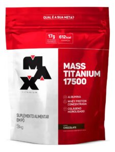 Hipercalórico Mass Titanium 17500 3kg – Max Titanium Sabor Chocolate