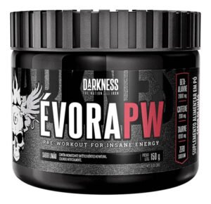 Evora Pré-Treino Limão 150g Darkness – Cafeína e Taurina para Treinos Mais Intensos e Desempenho Máximo