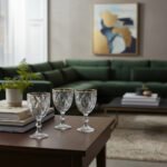 Kit de 6 Taças Diamond de Vidro com Borda Dourada para Cerveja, Vinho e Água
