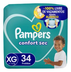 Fraldas Pampers Confort Sec XG x 34 unidades