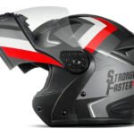 Capacete Robocop Stronger Faster Gladiator Etceter Fosco Cor Cinza/Vermelho Tamanho do capacete 60