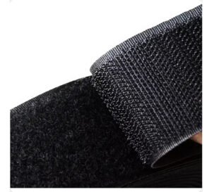 Fita Fecho Adesivo 20mm X 5mts Branco Macho E Fêmea Cor Preto