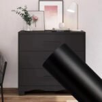 Papel Envelopamento Preto Fosco Envelopar Móveis 45cm x 2m Adesivo Removível