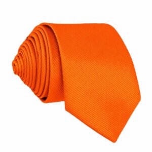 Gravata Masculina Premium Tradicional Padrinhos Casamento Noivos Semi Slim Várias Cores Cor Laranja