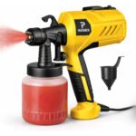 Pistola De Pintura 400w Profissional Elétrica Pulverizadora 800ml Regulações De Spray Prevenção De Refluxo Para Projetos De Renovação Doméstica Colpaq
