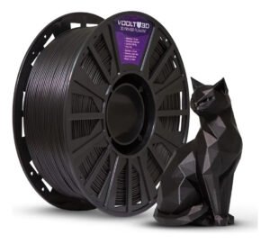 Filamento 3d Pla 1kg impressão 3d Premium 1.75mm Voolt3d cor preto