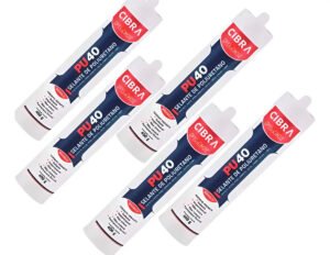5 Cibra Flex Pu 40 Branco 400g Adesivo Selante Poliuretano