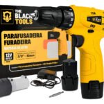 Parafusadeira Furadeira + Afiador De Brocas Cor Amarelo