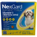 3 Comprimidos antiparasitário para pulga carrapato vermes sarnas Boeringer Ingelhein NexGard Antipulgas Spectra para cão de 3.6kg a 7.5kg