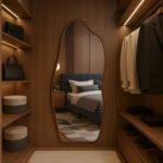 Espelho 100×50 Orgânico Corpo Inteiro Grande Moldura Caramelo