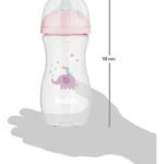 Mamadeira Easy Flow Buba 330ml Anticólica +4 Meses Fluxo 3 Elefante Rosa