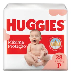Huggies Fralda Descartável Máxima Proteção P – 28 Un