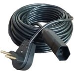 Extensão Elétrica 50 Metros 10a Cabo Pp 2×1,0 Reforçada Cor Preto Click Cabos