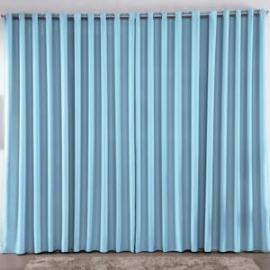 Cortina 2,00×1,80 Metros Blackout Blecaute Azul Corta Luz Em Tecido Grosso Para Quarto E Sala Texfine