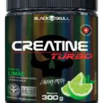 Suplemento em Pó Creatine Turbo Creatina Sabor Limão 300g Black Skull