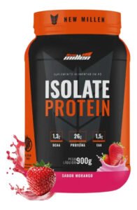 Whey Isolate Protein 900g New Millen Sabor Morango