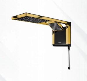 Chuveiro Lorenzetti Acqua Ultra Duo Preto Com Gold (dourado) Cor Dourado Brilho Potência 7.8 kW