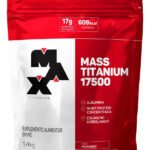 Hipercalórico 1,4kg Mass Titanium Max Titanium Sabor Morango Energia e Ganho Muscular