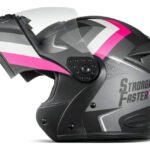 Capacete Robocop Stronger Faster Gladiator Etceter Fosco Cor Cinza/Rosa Tamanho do capacete 58