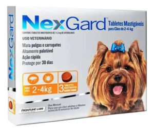 NexGard Antipulgas Carrapatos Para Cães 2 A 4 Kg 3 Comprimidos