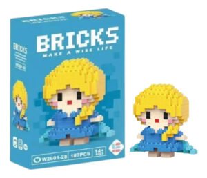 Brinquedo Bloco De Montar Personagens Desenho Animado Quantidade De Peças 187 Versão Do Personagem Elsa