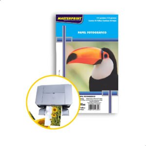 Papel Fotográfico Inkjet A4 Glossy 115g 50 Fls Masterprint Cor Branco