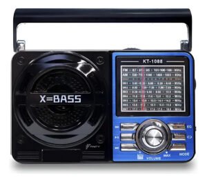 Rádio Am Fm Retrô Antigo Bluetooth Recarregável Bivolt Azul