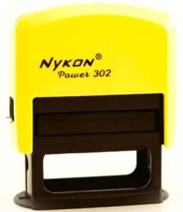 Carimbos Personalizados Nykon 302 Cor Da Tinta Preto Cor Do Exterior Amarelo