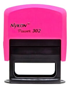 Carimbo Automático Nykon 302 Rosa Neon Tinta Preto
