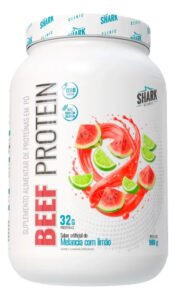 Suplemento Beef Protein Shark Pro Proteína Bovina + Colágeno pote 900g Sabor Melancia Com Limão