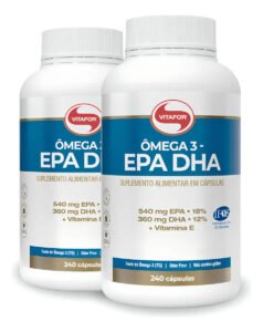 Ômega 3 DHA EPA Vitafor 540mg 360mg Vitamina E 240 Cápsulas