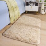 Passadeira Peluda 1×0,60 Bege Felpudo Texfine Para Corredor e Quarto