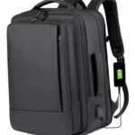 Mochila jiesipote À Prova D’água Reforçada Expansível Cor Preto