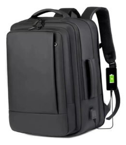 Mochila jiesipote À Prova D’água Reforçada Expansível Cor Preto