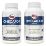 Ômega 3 Vitafor Omegafor Plus Kit 2 Suplemento Óleo de Peixe 240 Caps