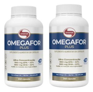 Ômega 3 Vitafor Omegafor Plus Kit 2 Suplemento Óleo de Peixe 240 Caps